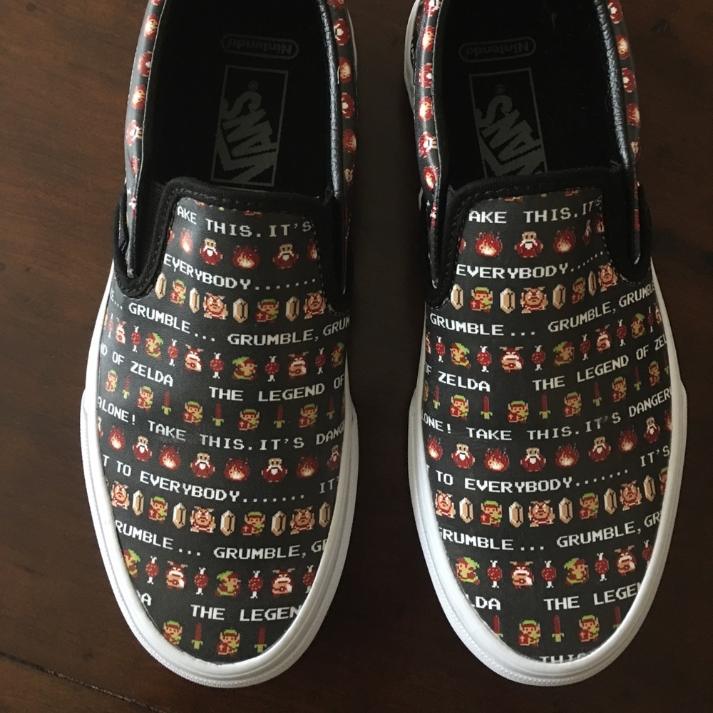 Vans Legend of Zelda shoes, size 8.5 women/7.0 men